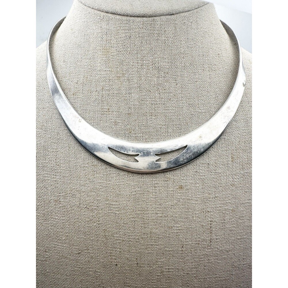 Vintage Mexico Modernist Collar Choker Necklace 14”